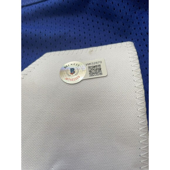 BOB LILLY HOF '80 Autographed Blue Jersey Mr. Cowboy Dallas Cowboys Beckett COA - Picture 6 of 12